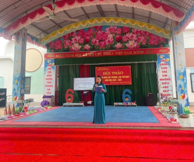 TRƯỜNG MẦM NON SƠN CA(XÃ VĨNH TUY) TỔ CHỨC HỘI THẢO CHUYÊN MÔN, LẦN THỨ I, NĂM HỌC 2025–2026 